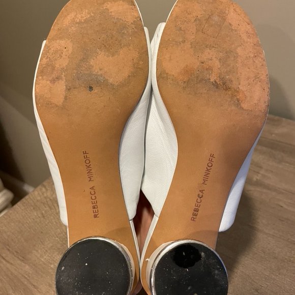 Rebecca Minkoff Aceline Mule White Heel Sandal - Picture 7 of 8